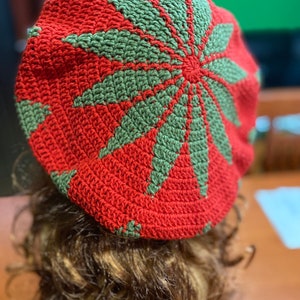 Oversized Rasta Hat, Rasta Beret, Big Rasta Reggae Crochet Handmade
