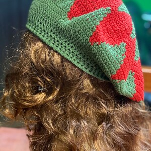 Oversized Rasta Hat, Rasta Beret, Big Rasta Reggae Crochet Handmade