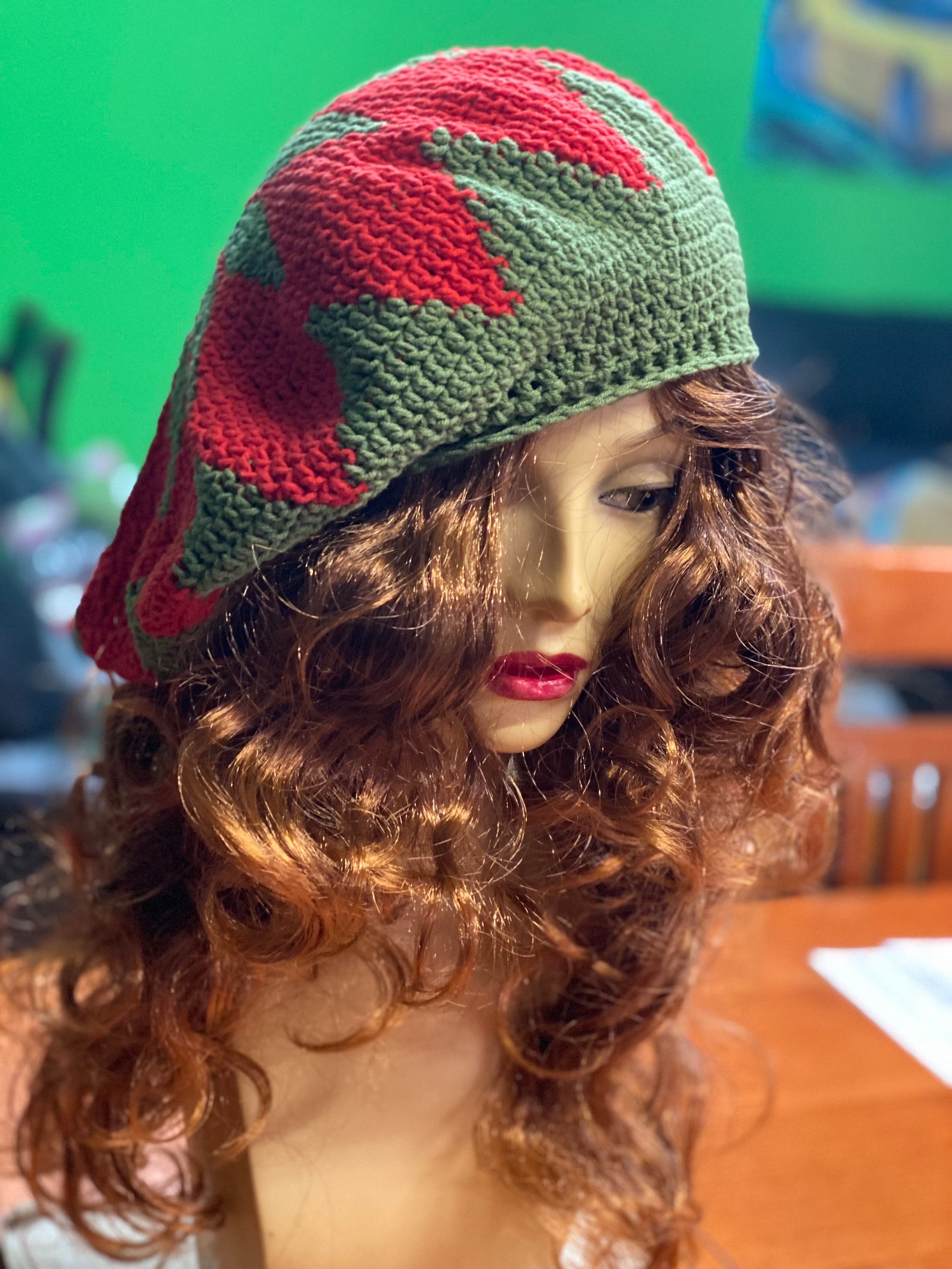 Oversized Rasta Hat, Rasta Beret, Big Rasta Reggae Crochet Handmade ...