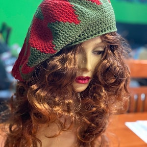 Oversized Rasta Hat, Rasta Beret, Big Rasta Reggae Crochet Handmade