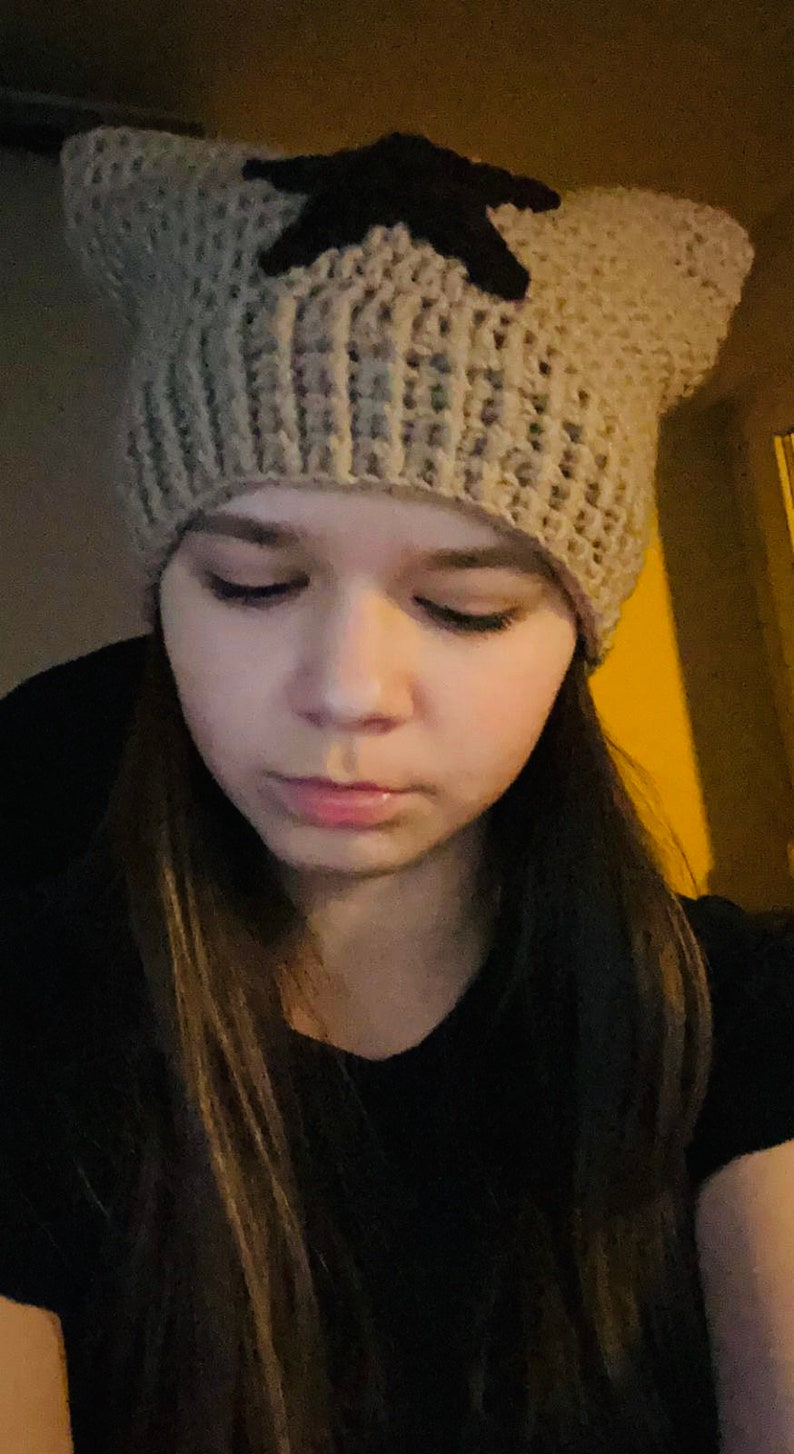 Custom Color Cat Beanie Crochet Cat Ear Beanie Cat Hat Cat Etsy