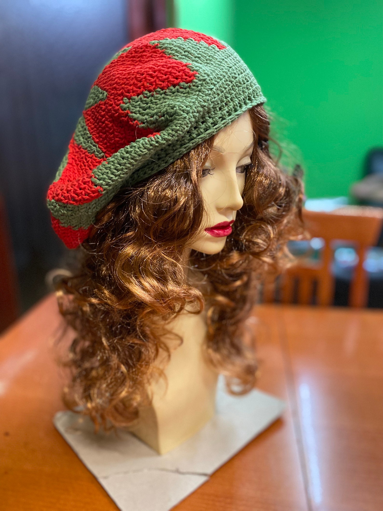 Oversized Rasta Hat, Rasta Beret, Big Rasta Reggae Crochet Handmade ...