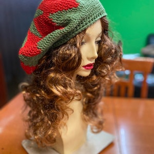 Oversized Rasta Hat, Rasta Beret, Big Rasta Reggae Crochet Handmade
