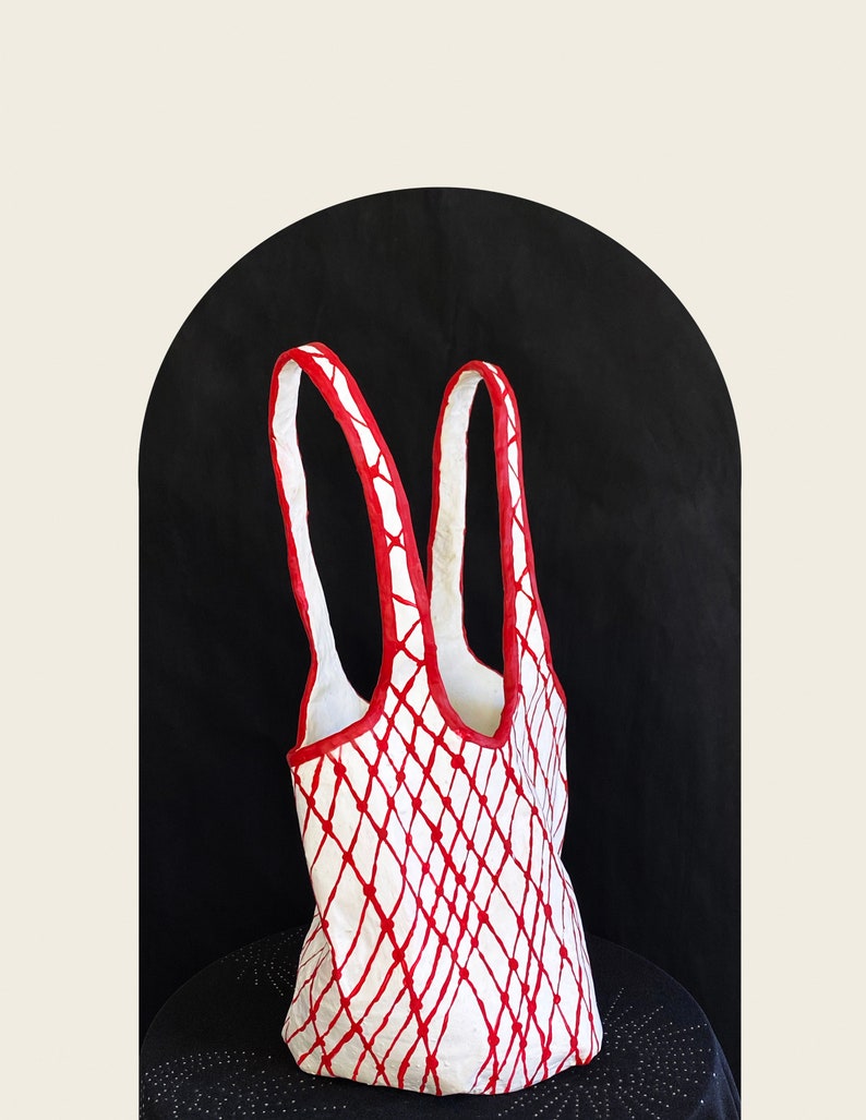 Paper Mache Vase Vessel Sculpture Shopping Bag Planter
