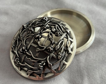 Selangor Vintage mini potpourri bowl with lid Pewter