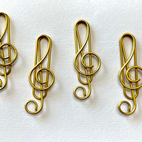 Gold Wire Paper Clips, Musical Notes Shaped Paper Clips, Novelty Clips, Planner Clips, Planner Decoration, Planner Accessories