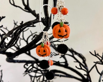 Halloween Planner Clip: Jack O' Lantern Charm, October Bookmark