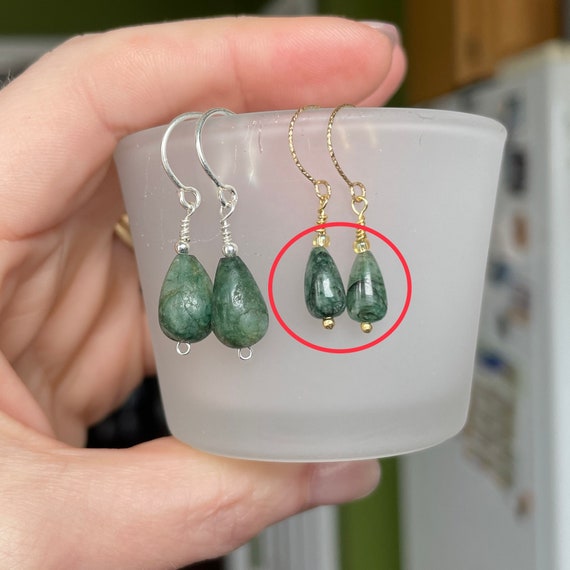 May Birthstone Earrings Sterling Silver 