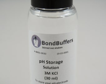 Solution de stockage d’électrode de pH 3M KCl (30 ml) de qualité ACS/Réactif à partir de tampons de laboratoire BondBuffers