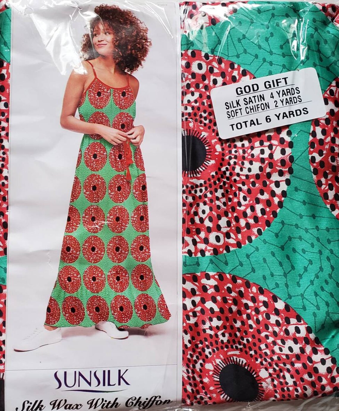 ankara mixed with chiffon