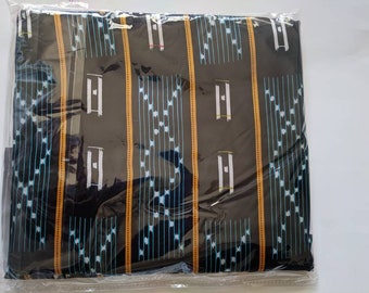 Kente 2_African Print 4y Silk and 2y Chiffon Fabric _ 6y total