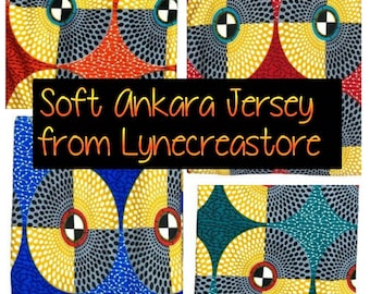 4-way stretch African print fabric_4 continuous yards_ Bogolan _Ankara stretch fabric_ total 4y_African print Jersey Stretch
