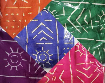 Ankara Mix African Print 4y Silk and 2y Chiffon Fabric _ total 6y