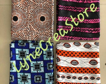 African Print 4y Silk and 2y Chiffon Fabric _ 6y total