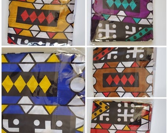 Geometric_African Print 4y Silk and 2y Chiffon Fabric _ 6y total