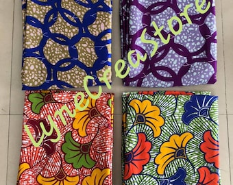 African Print 4y Silk and 2y Chiffon Fabric _ 6y total