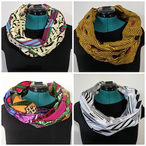 African Print infinity scarf _ beautiful double layered ankara infinity scarves batch 3