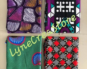 African Print 4y Silk and 2y Chiffon Fabric _ 6y total