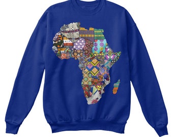 African print Crewneck Sweatshirt _Unisex