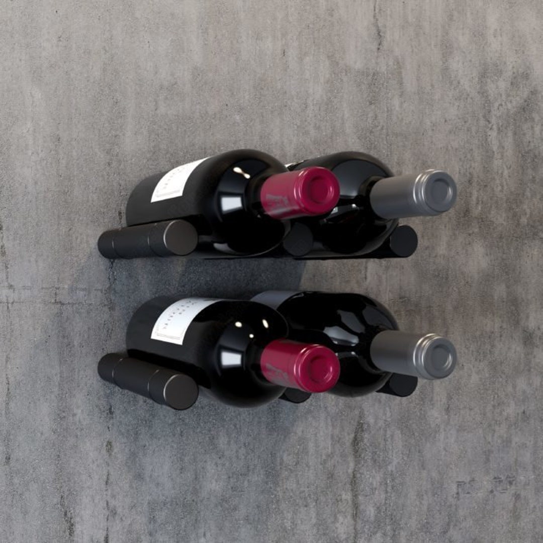 6 Pegs PIENO Anodized Aluminum Wine Pegs 3 Choices Aluminummatte Black