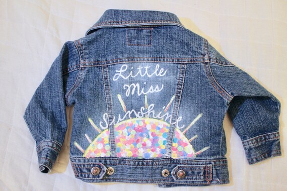 baby jean jacket with name