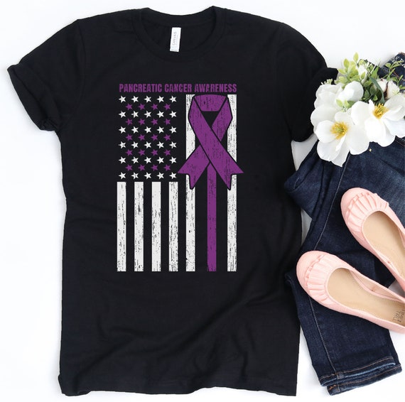 Boys Pancreatic Cancer Awareness USA Flag Patterns Print Athletic Pullover Tops Fashion Sweatshirts