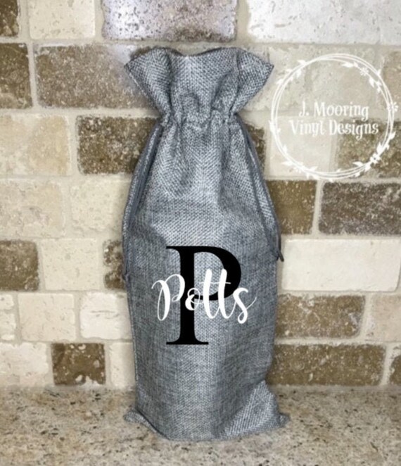 Personalized Wine Bags Etsy