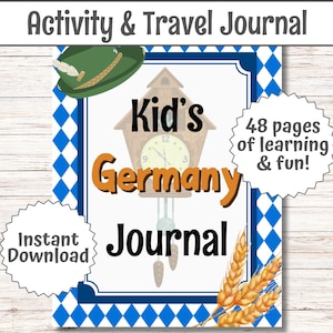 Diario de viaje para niños Alemania Vacaciones de verano en familia Guía de vacaciones para el Oktoberfest Lista de deseos para niños Múnich Baviera Recuerdo de viaje sorpresa PDF