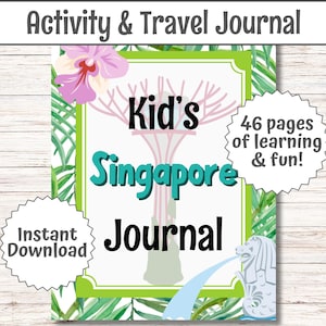 Diario de viaje para niños: Vacaciones de verano en familia en Singapur. Vacaciones con niños en Singapur. Recuerdo de viaje sorpresa en el sudeste asiático (PDF).