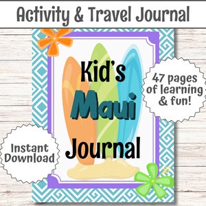 Kids Travel Journal Maui Family Summer Vacation Hawaiian Holiday Guide for Children in HI Bucketlist Hāna Surprise Trip Wailea Memory PDF