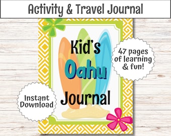 Kid's Oahu Travel Journal - Hawaiian Travel Guide - Children Hawaii Scrapbook - HI Vacation - Aloha Travel Book - Hawai'i Bucketlist