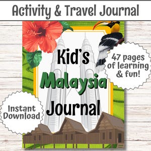 Diario de viaje para niños: Vacaciones de verano en Malasia, guía de vacaciones en Malasia, lista de deseos para niños en Malasia, registro de viaje a Kuala Lumpur (PDF)