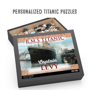 RMS Titanic Puzzle Personalisiert, Einzigartiges Geschichtsgeschenk für Kinder, Benutzerdefiniertes Namenspuzzle, Perfektes Geschenk für 10-jährige Jungen, T010