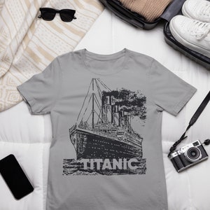 Custom shirt with Titanic - vintage t shirt, kid cruise shirt, boys Titanic shirt. Gift history buff, gift for boy, gift for son