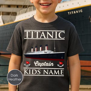 Titanic Custom Shirt Personalized with Name – Handmade Boys Birthday Sailor Party Tee, Ages 6-8, Unique Gift Idea, T015