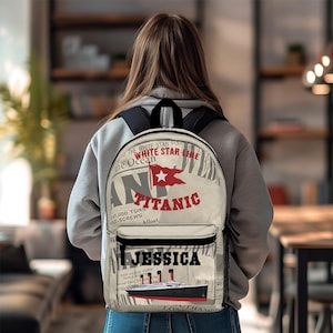 Sac Titanic fait main, sac à dos préscolaire, sac à dos à la mode pour garçon, sac à dos esprit d'aventure - cadeau pour élève, T024