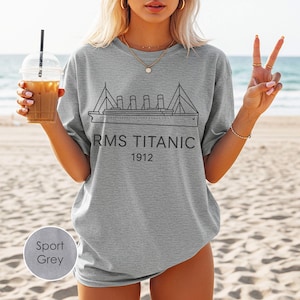 Titanic 1912 Shirt • Minimalist Ocean Liner Tee for History Lovers • Vintage Aesthetic Maritime Fashion Unique Titanic Gift Enthusiasts T145