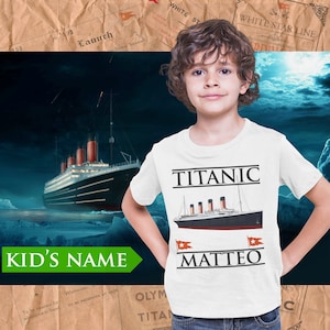 Titanic custom name shirt, RMS Titanic handmade t-shirt for the history buff, White star Line t shirt
