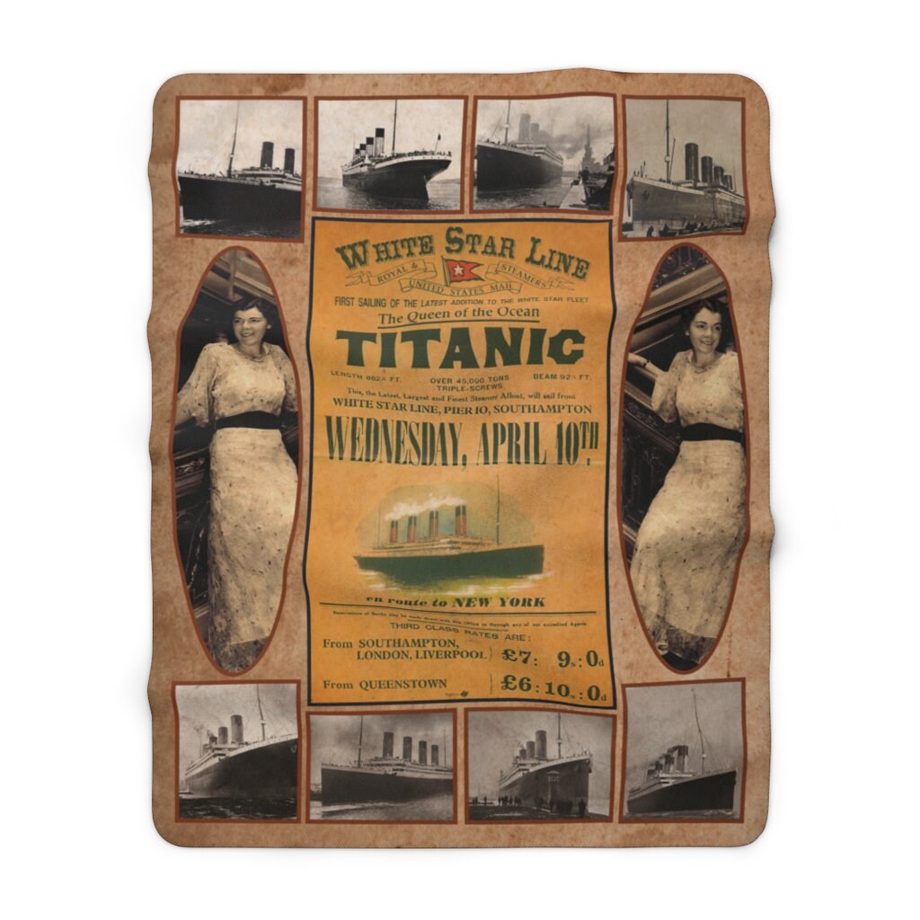 Titanic Baby Boy Name Blanket Vintage Sherpa Blanket Custom Etsy UK