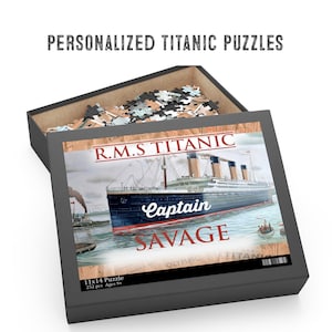 Custom Photo Puzzles Titanic – Personalized 250 Piece Name Jigsaw, Unique Kids Gift, 8th Birthday Present,  historical ship game, T009