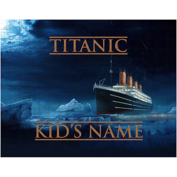 Puzzles personnalisés titanic, puzzles faits à la main sur mesure pour garçon, cadeau pour garçon de 6 8 ans, nom de l’enfant 252 puzzles pièce