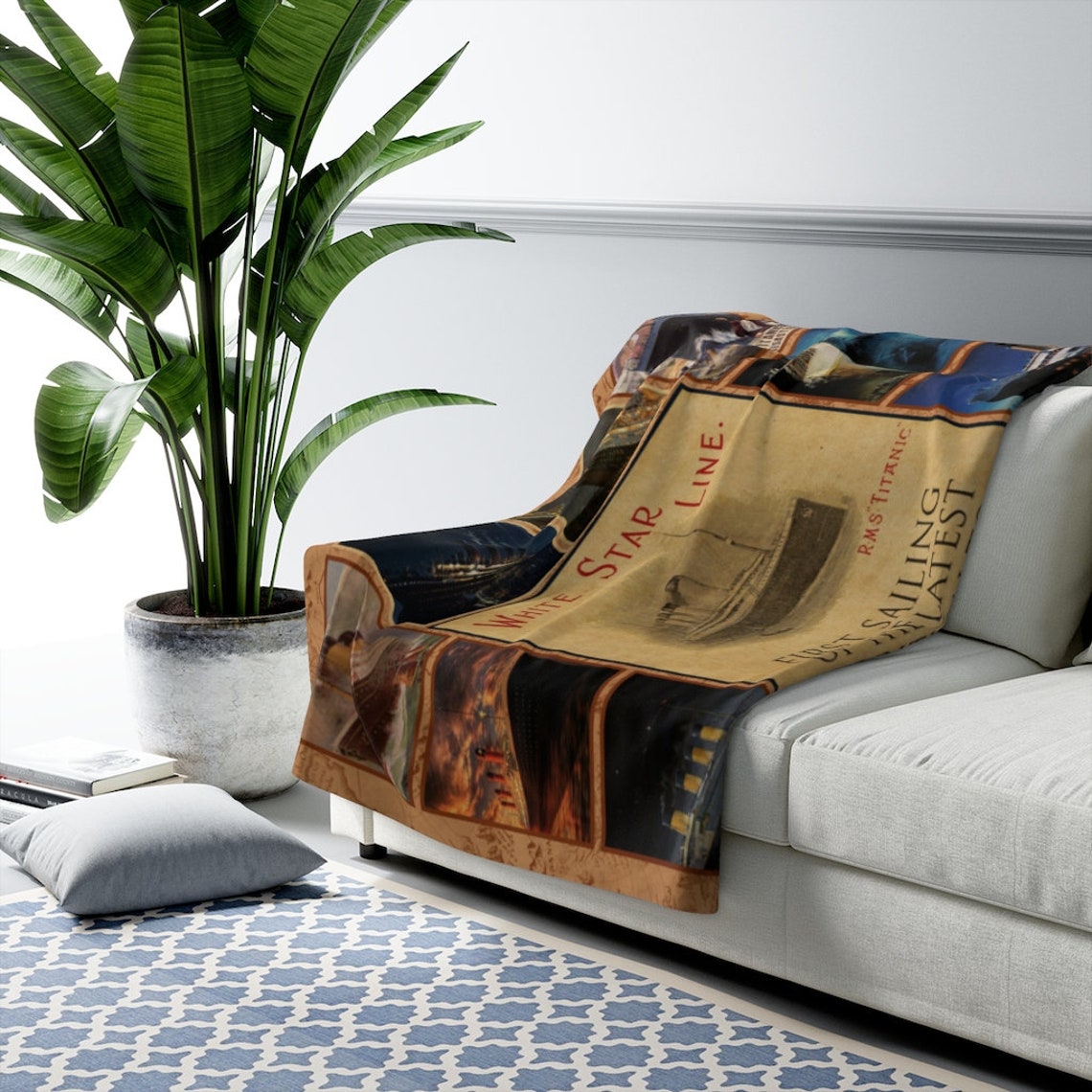 Titanic Blanket Reusable Fleece Blanket Personalized Boy Etsy