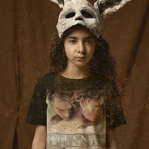 Titanic Jack and Rose t-shirt, 13 year old gift, handmade clothing for boy - history buff. Titanic party shirt