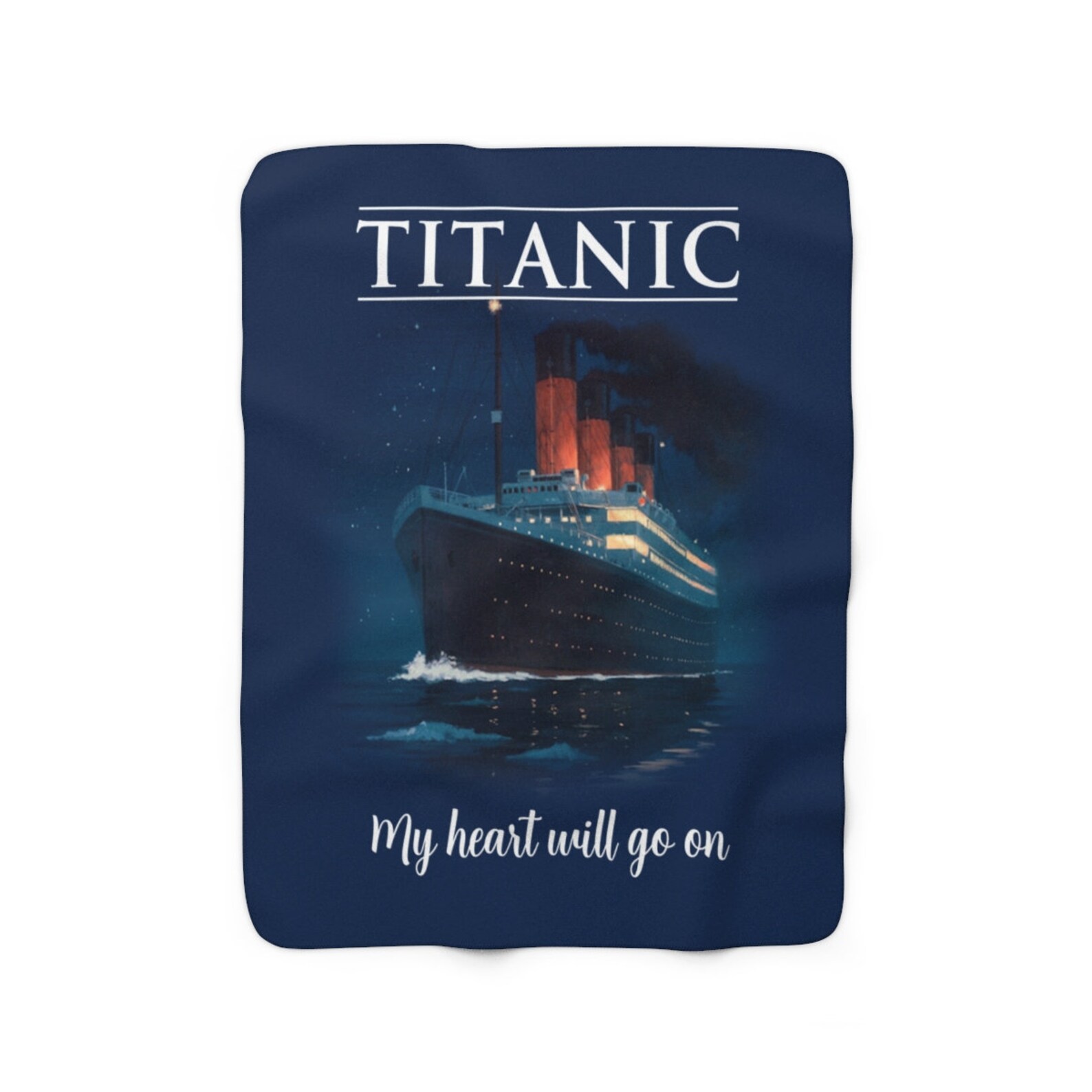 Titanic Fleece Blanket Titanic Personalized Blanket Sherpa Etsy