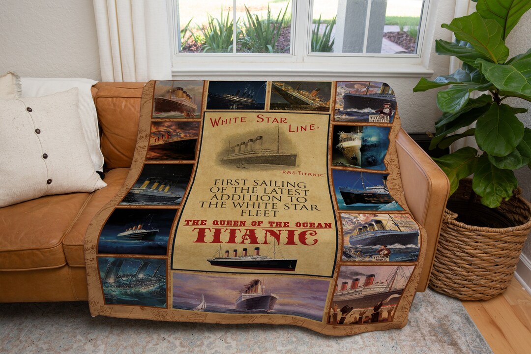 Titanic Blanket Reusable Fleece Blanket Personalized Boy Etsy