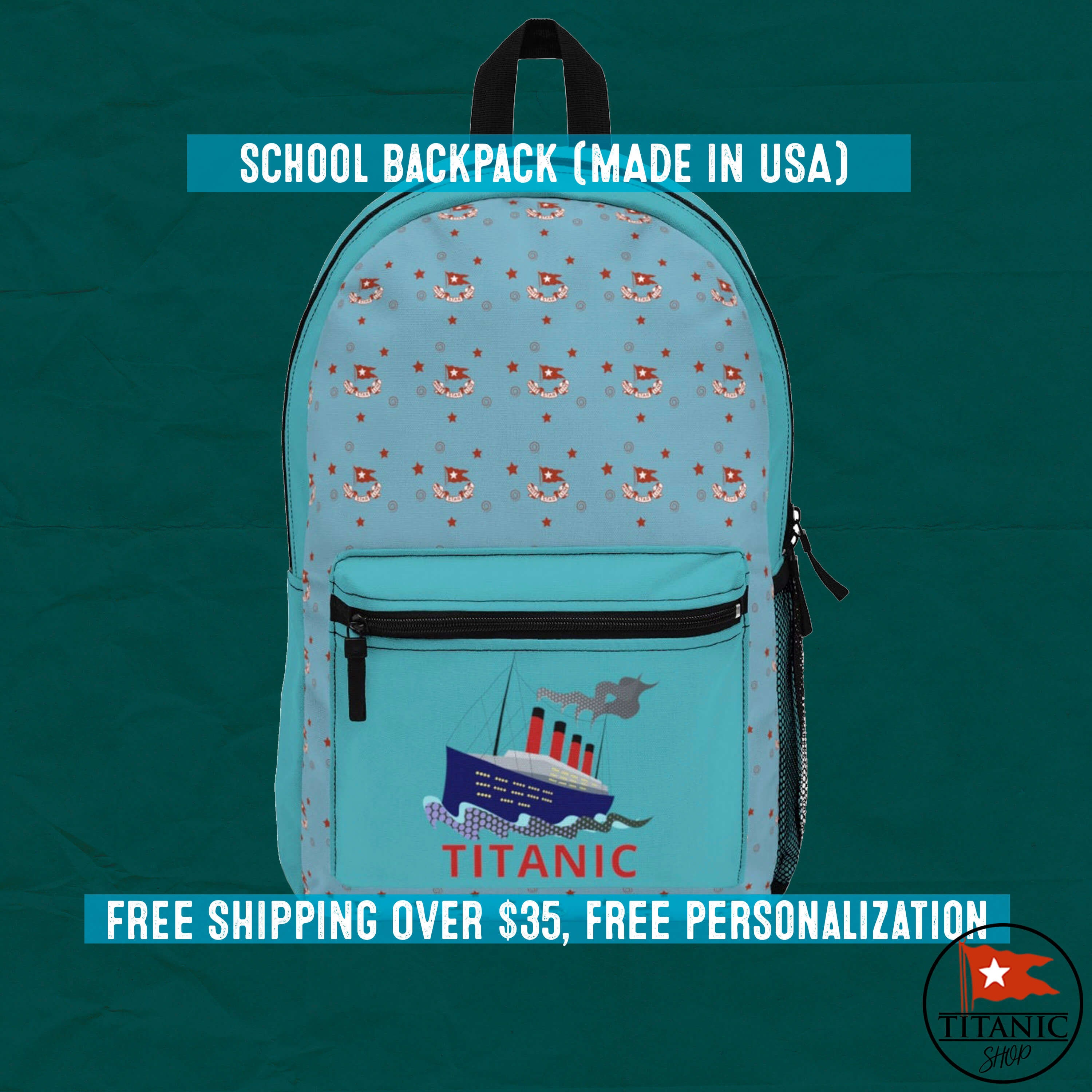 Titanic top school bag