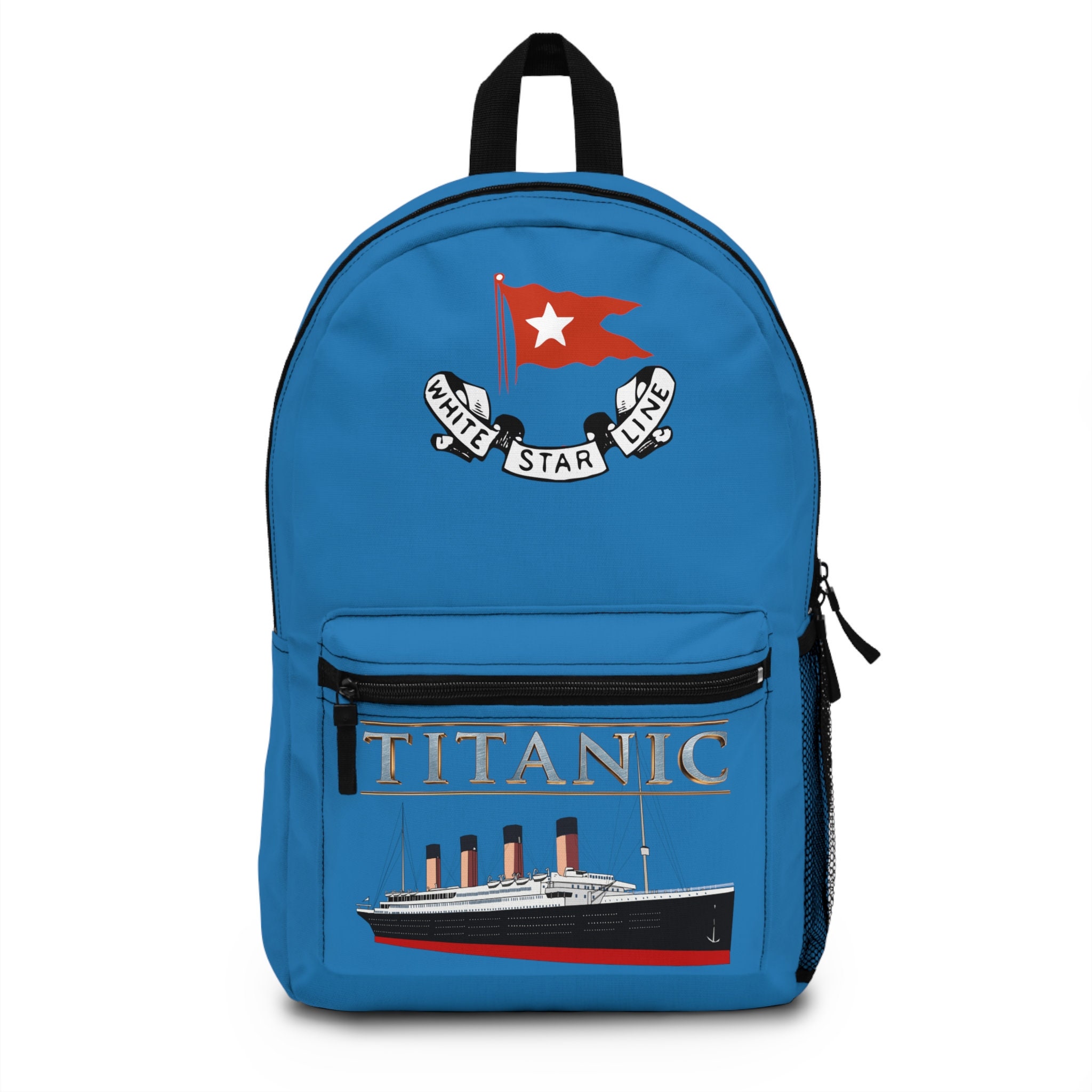 Blue Titanic Backpack School Custom Backpack Secondary 