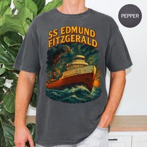 SS Edmund Fitzgerald Ship Shirt – Inspired by Maritime Art & Design, Ideal for Artists, Students, and Fans of Great Lakes History