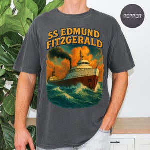 Maritime History Gift – SS Edmund Fitzgerald Shirt for Older Ship Enthusiasts, Retirees & Great Lakes Story Fans, Nautical Novelty Tee T221