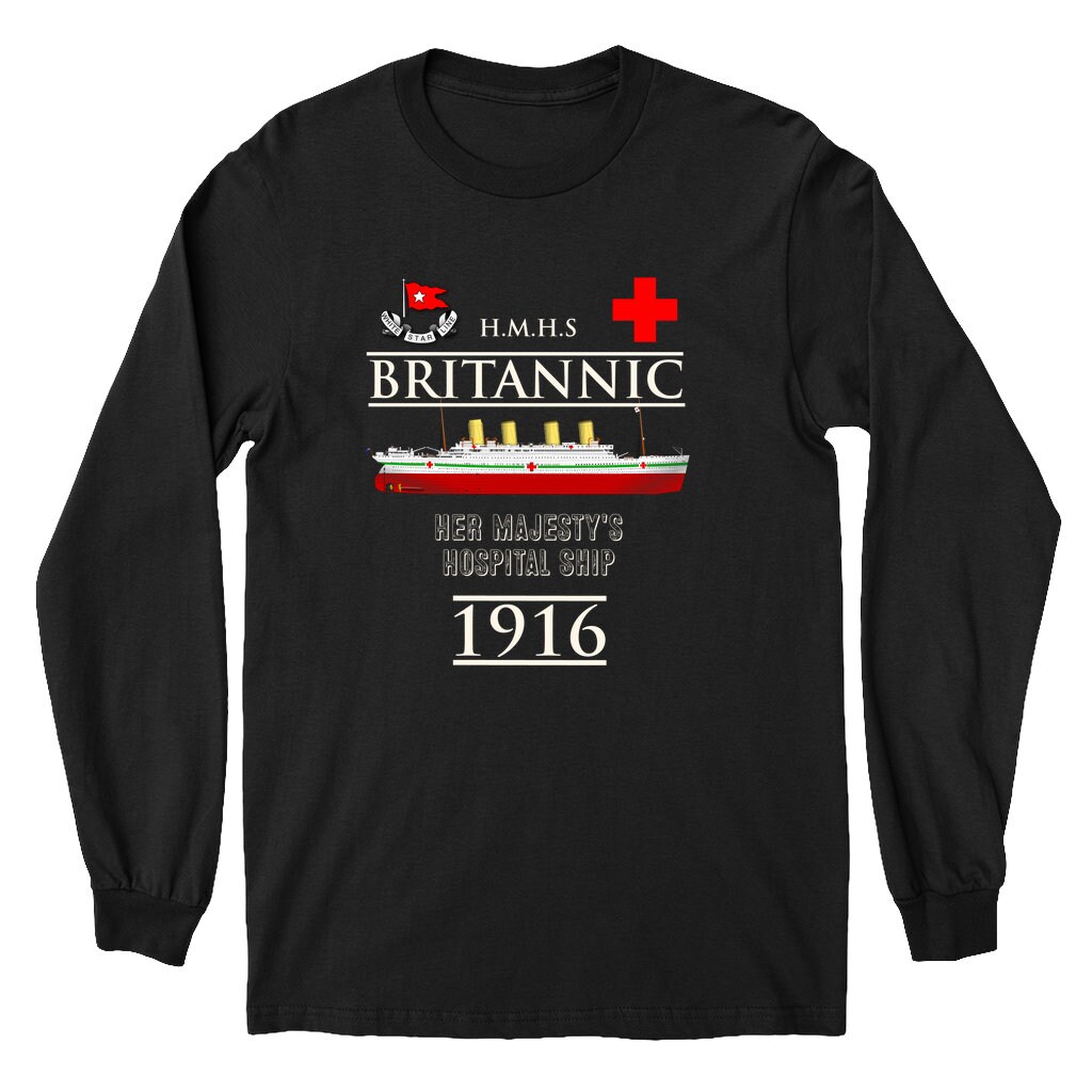 HMHS Britannic ship shirt custom name tshirt Titanic twin sister ship long sleeve t shirt personalization birthday gift for history lover